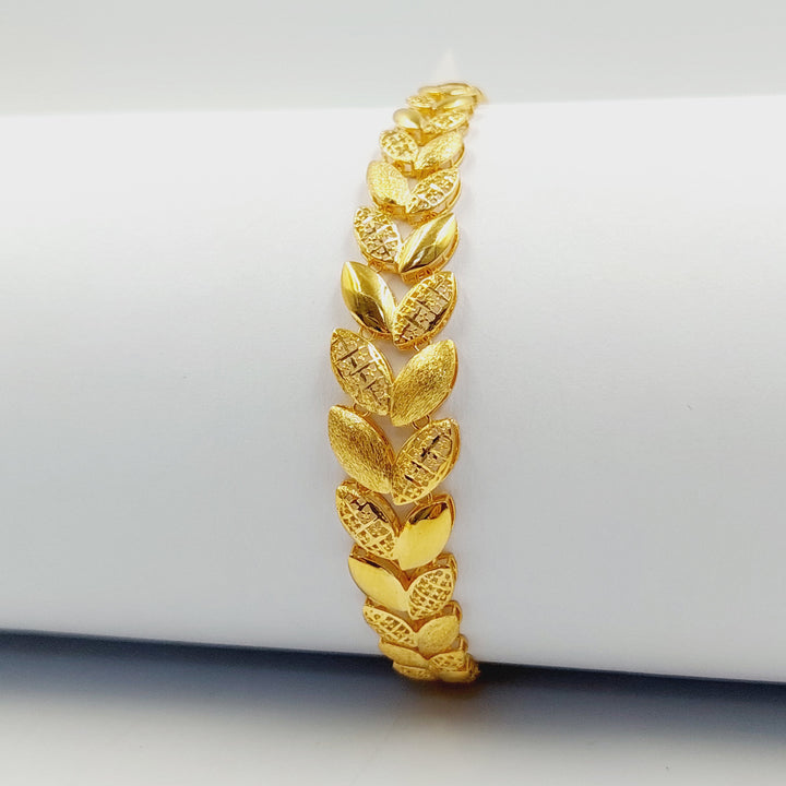 Leaf Bracelet Made of 21K Gold by Saeed Jewelry 