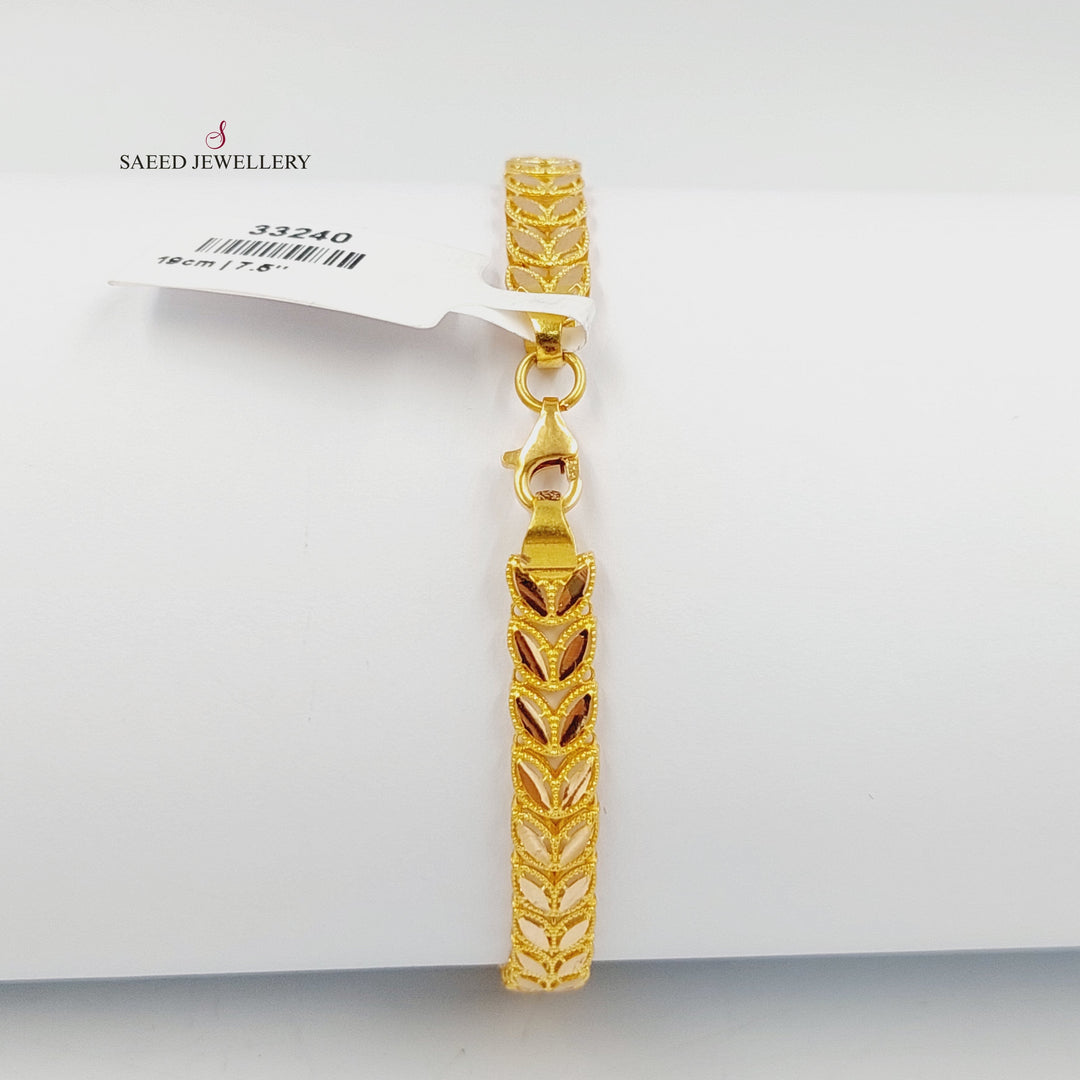 21K Gold Leaf Bracelet by Saeed Jewelry - Image 5