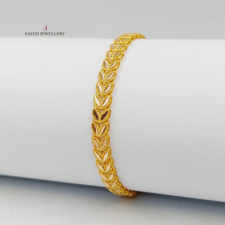 21K Gold Leaf Bracelet by Saeed Jewelry - Image 2