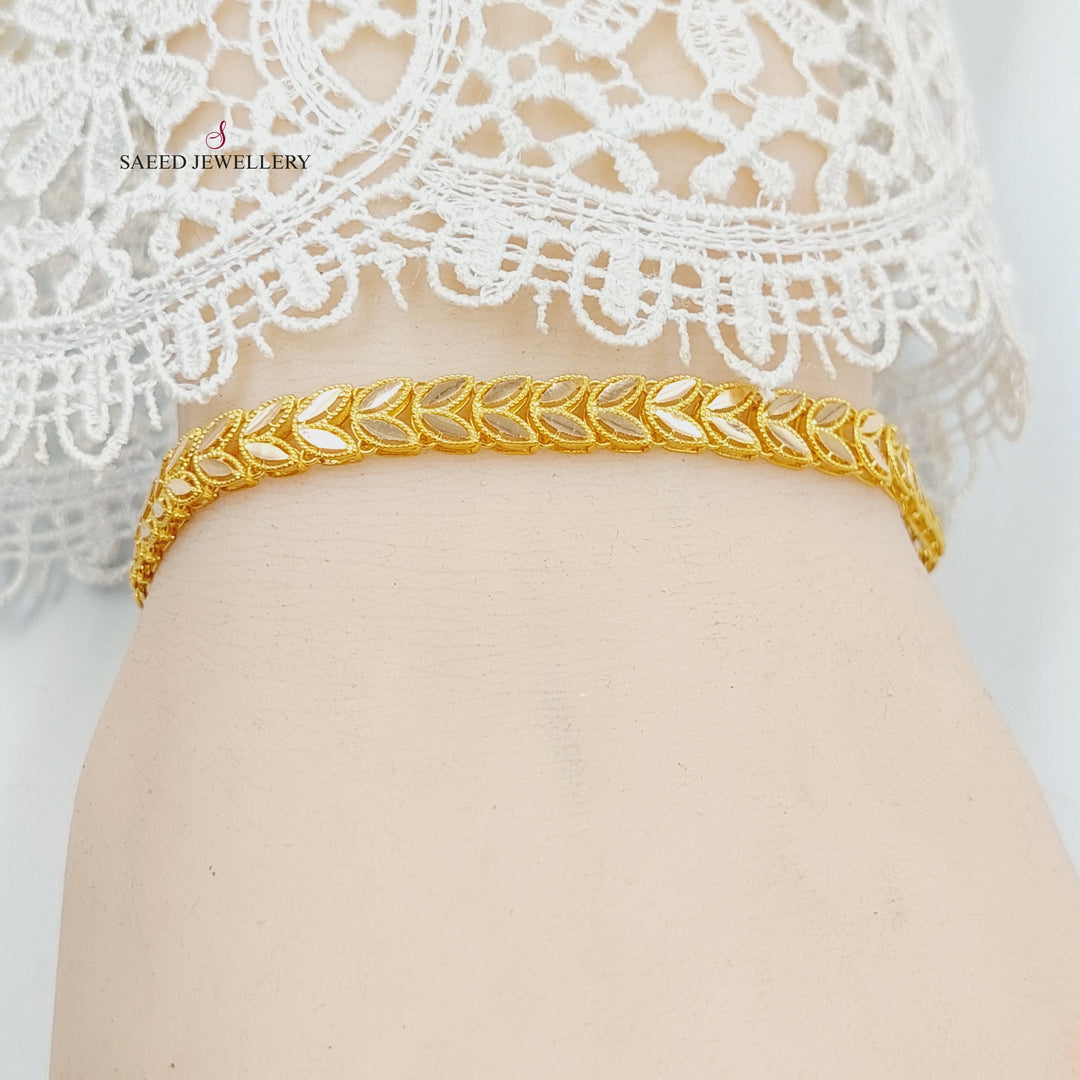 21K Gold Leaf Bracelet by Saeed Jewelry - Image 6