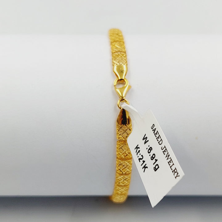 Leaf Bracelet Made of 21K Gold by Saeed Jewelry 