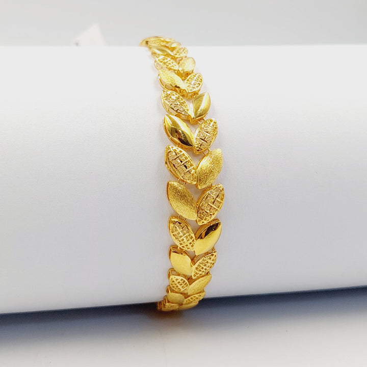 Leaf Bracelet Made of 21K Gold by Saeed Jewelry 