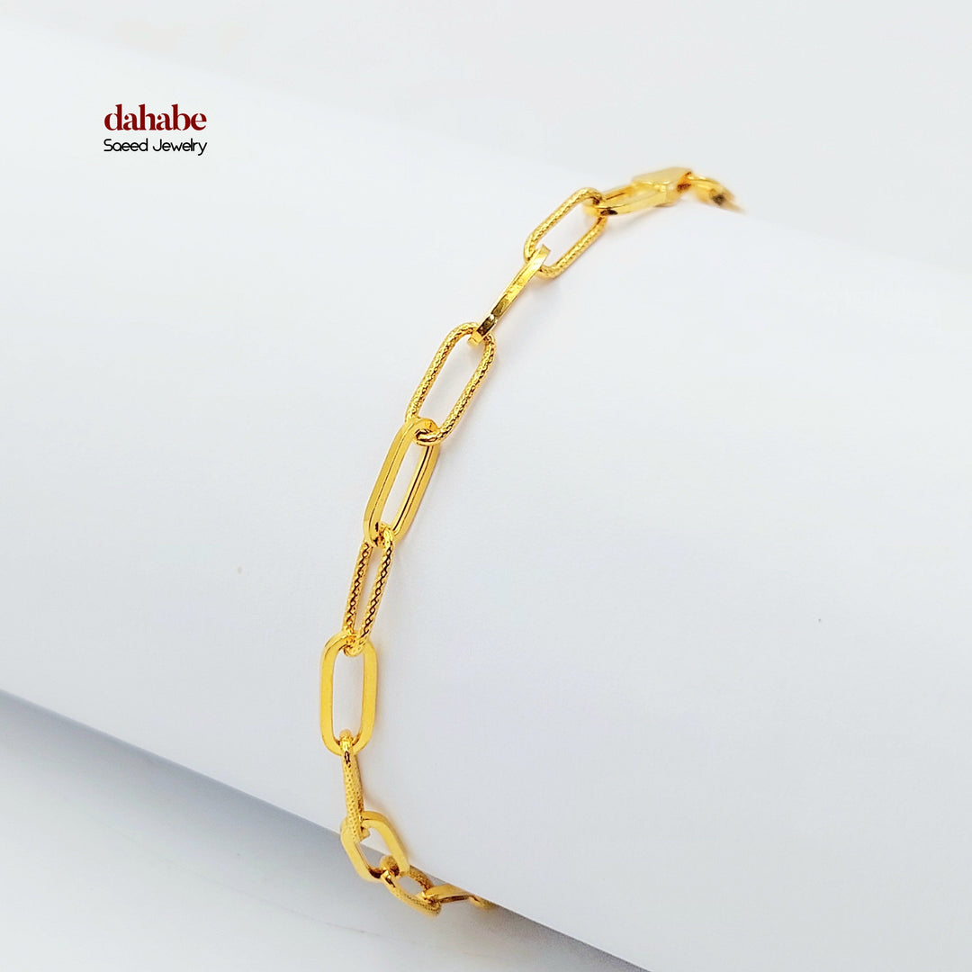21K اسوارة بيبر كليب ناعم-مجوهرات الشيخ سعيد-Saeed Jewelry 