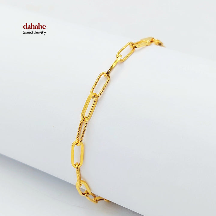 21K اسوارة بيبر كليب ناعم-مجوهرات الشيخ سعيد-Saeed Jewelry 