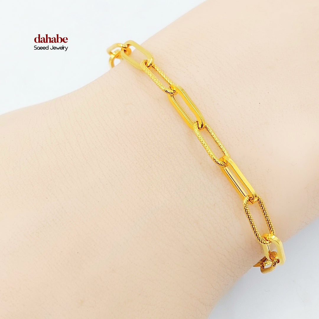 21K اسوارة بيبر كليب ناعم-مجوهرات الشيخ سعيد-Saeed Jewelry 