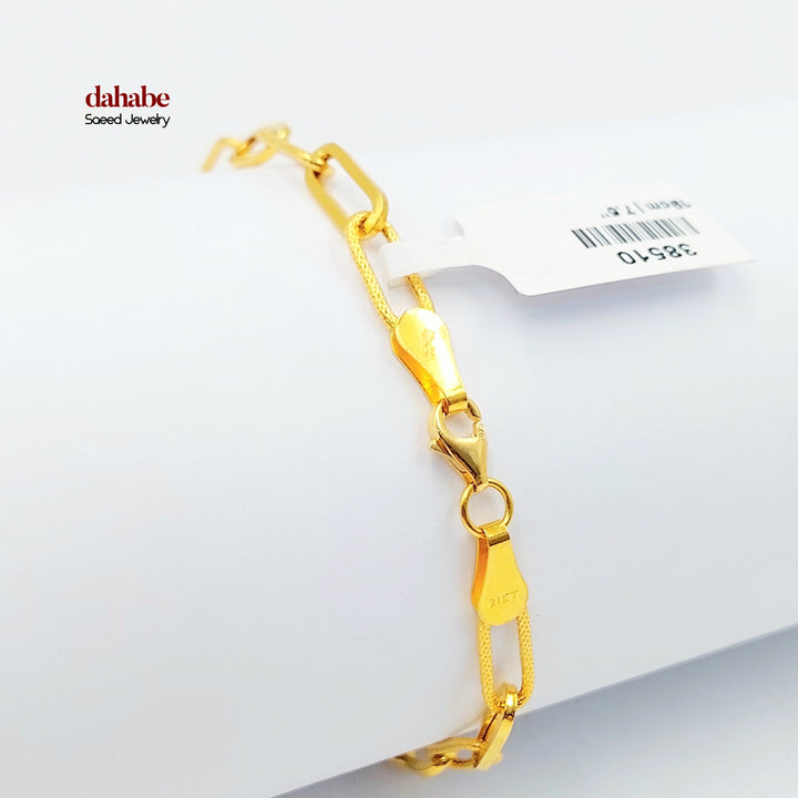 21K اسوارة بيبر كليب ناعم-مجوهرات الشيخ سعيد-Saeed Jewelry 