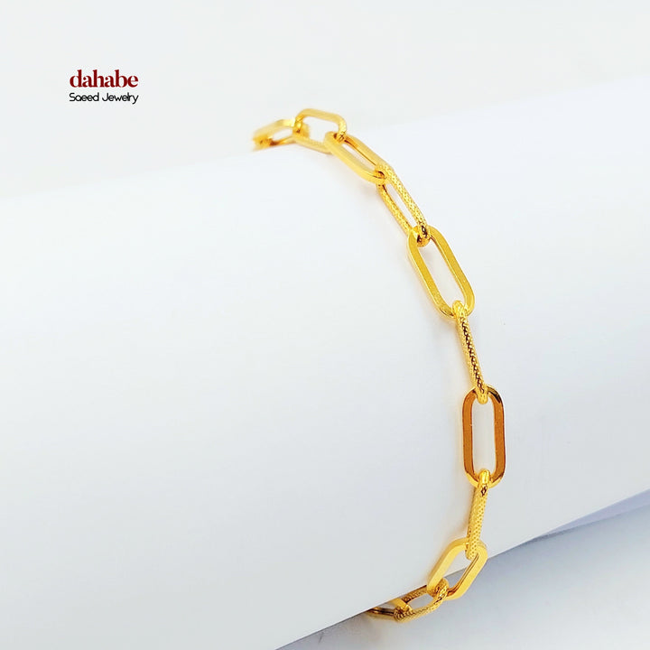 21K اسوارة بيبر كليب ناعم-مجوهرات الشيخ سعيد-Saeed Jewelry 