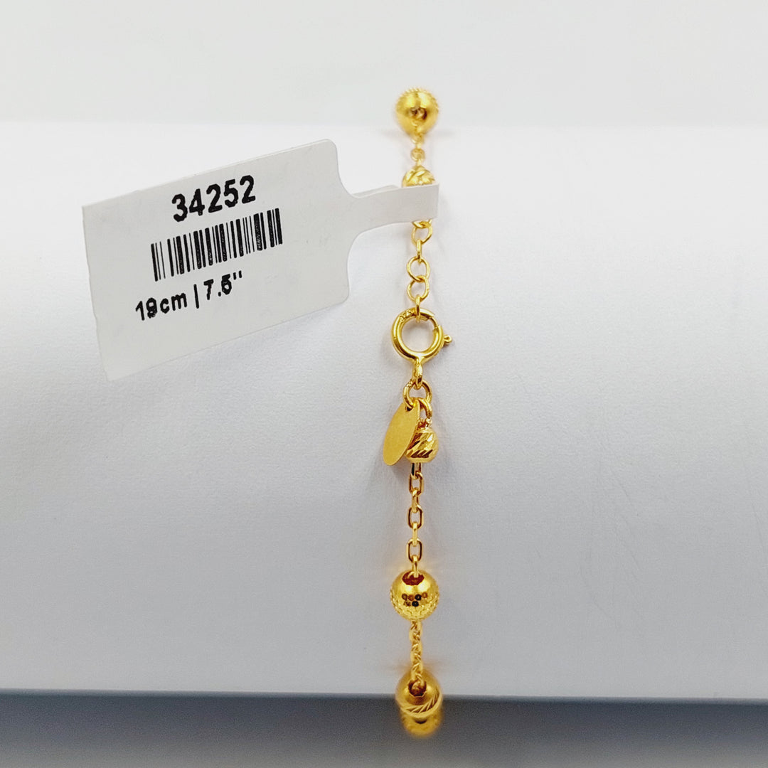 Light Balls Bracelet Made of 21K Gold by Saeed Jewelry 