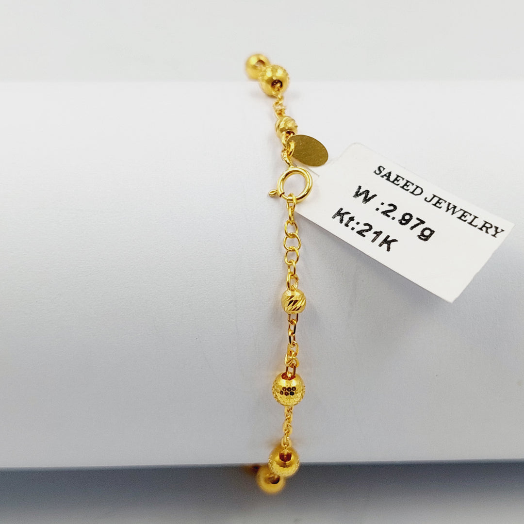 Light Balls Bracelet Made of 21K Gold by Saeed Jewelry 