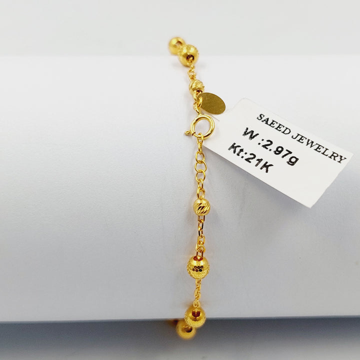 Light Balls Bracelet Made of 21K Gold by Saeed Jewelry 