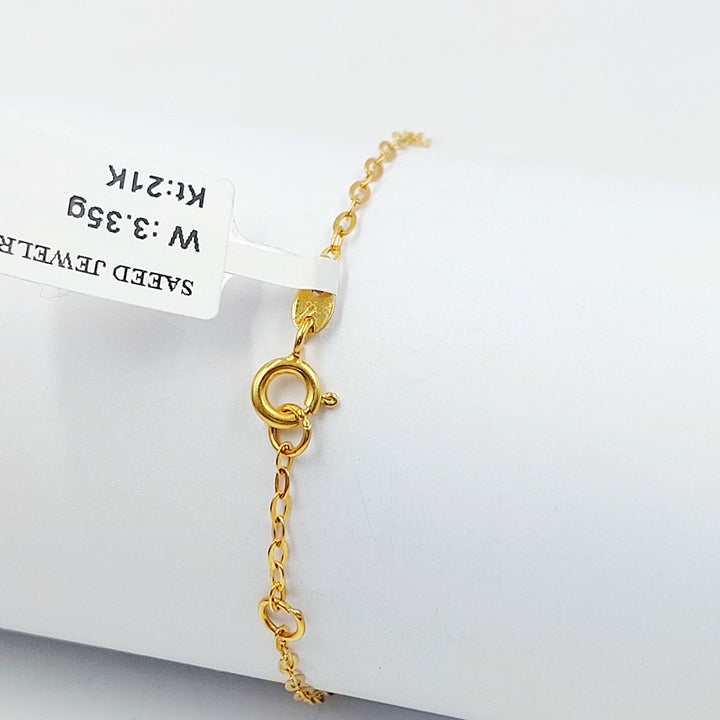 Light Deluxe Bracelet Made of 21K Gold by Saeed Jewelry 