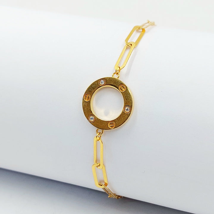 21K اسوارة فيجارو ناعم-مجوهرات الشيخ سعيد-Saeed Jewelry 