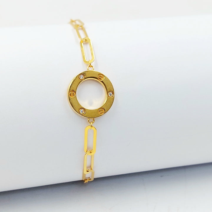 21K اسوارة فيجارو ناعم-مجوهرات الشيخ سعيد-Saeed Jewelry 