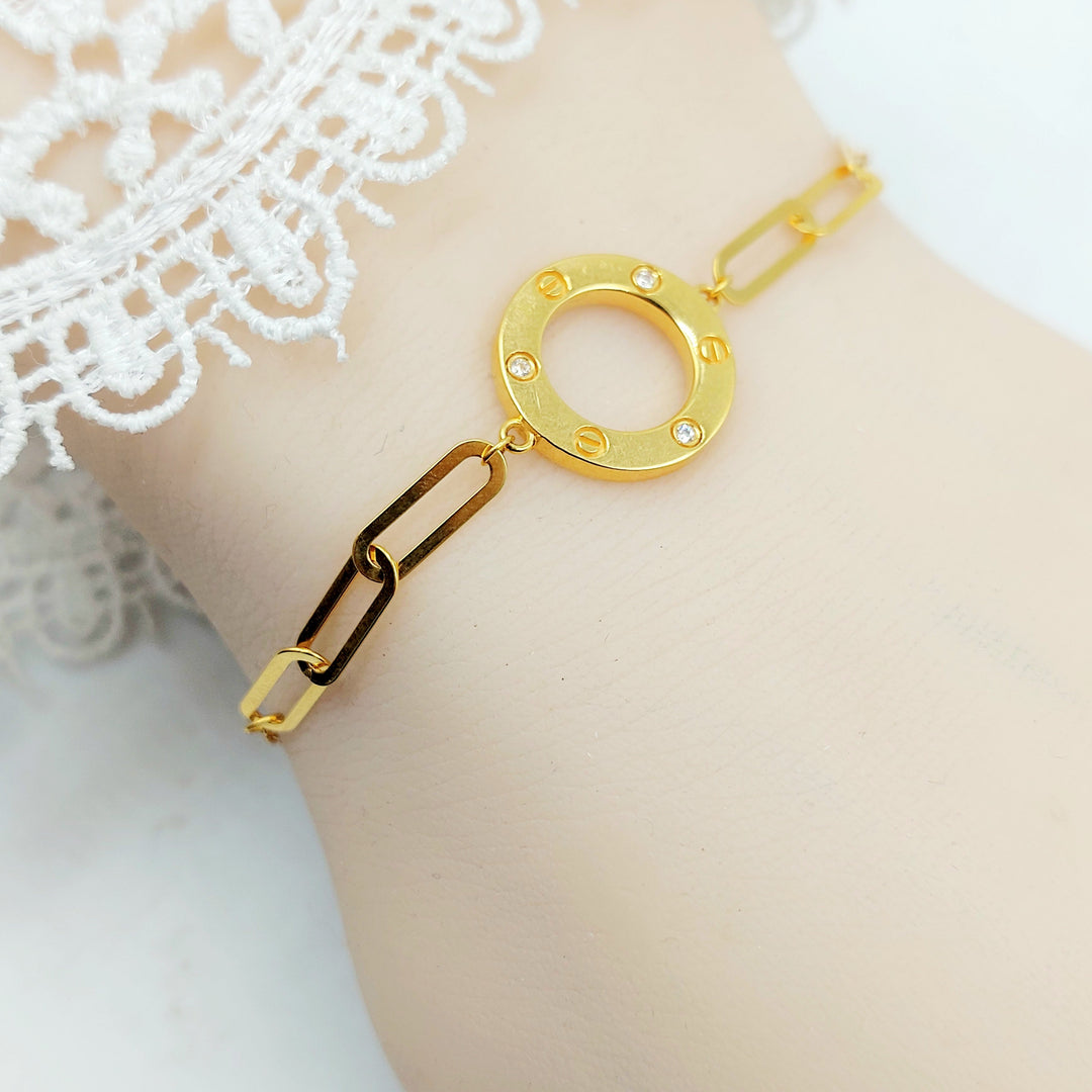 21K اسوارة فيجارو ناعم-مجوهرات الشيخ سعيد-Saeed Jewelry 