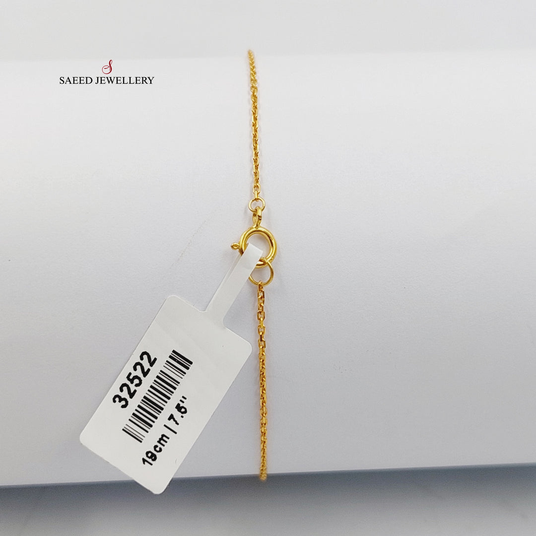 21K Gold Light Paperclip Bracelet by Saeed Jewelry - Image 2