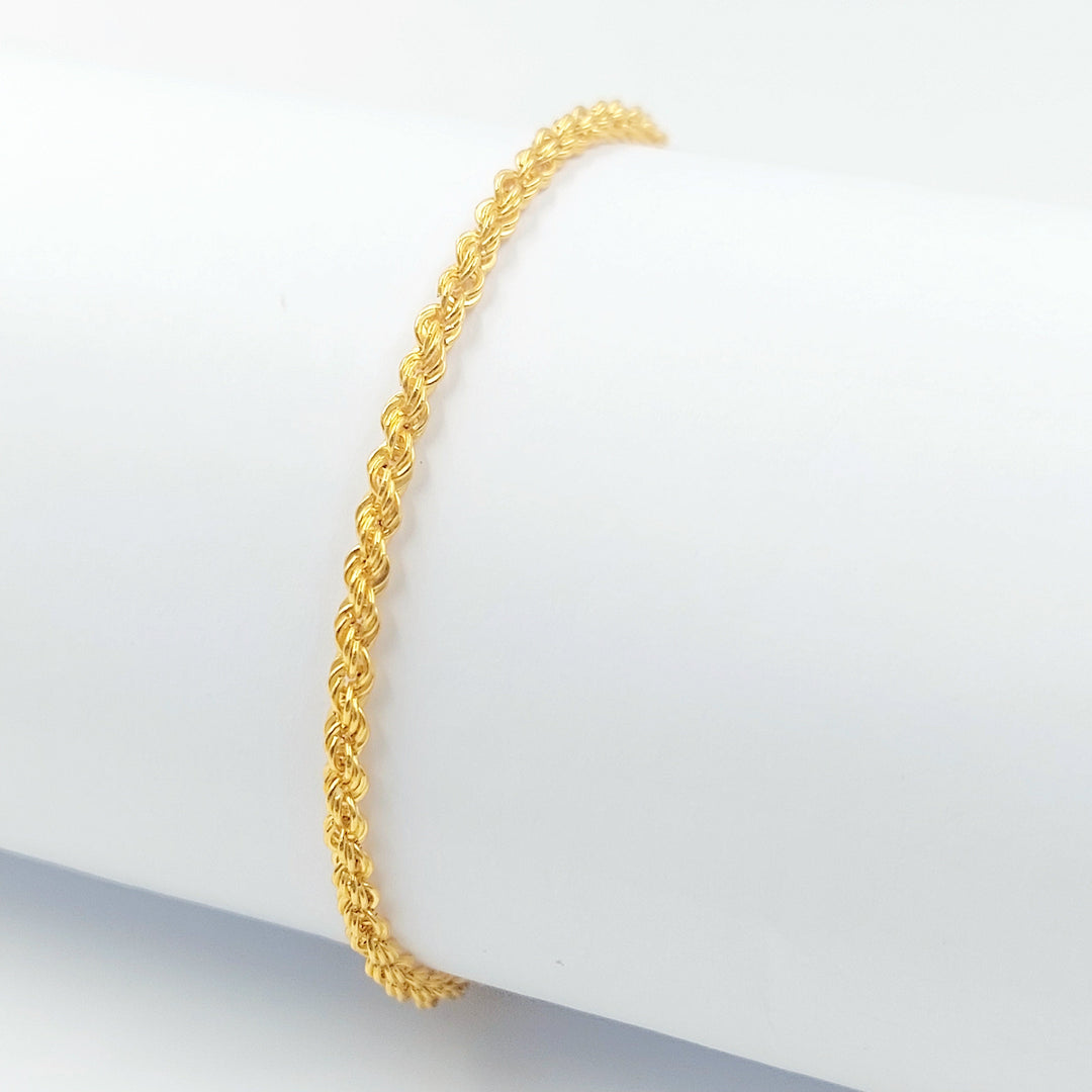 Light Rope Bracelet Made of 21K Gold by Saeed Jewelry 