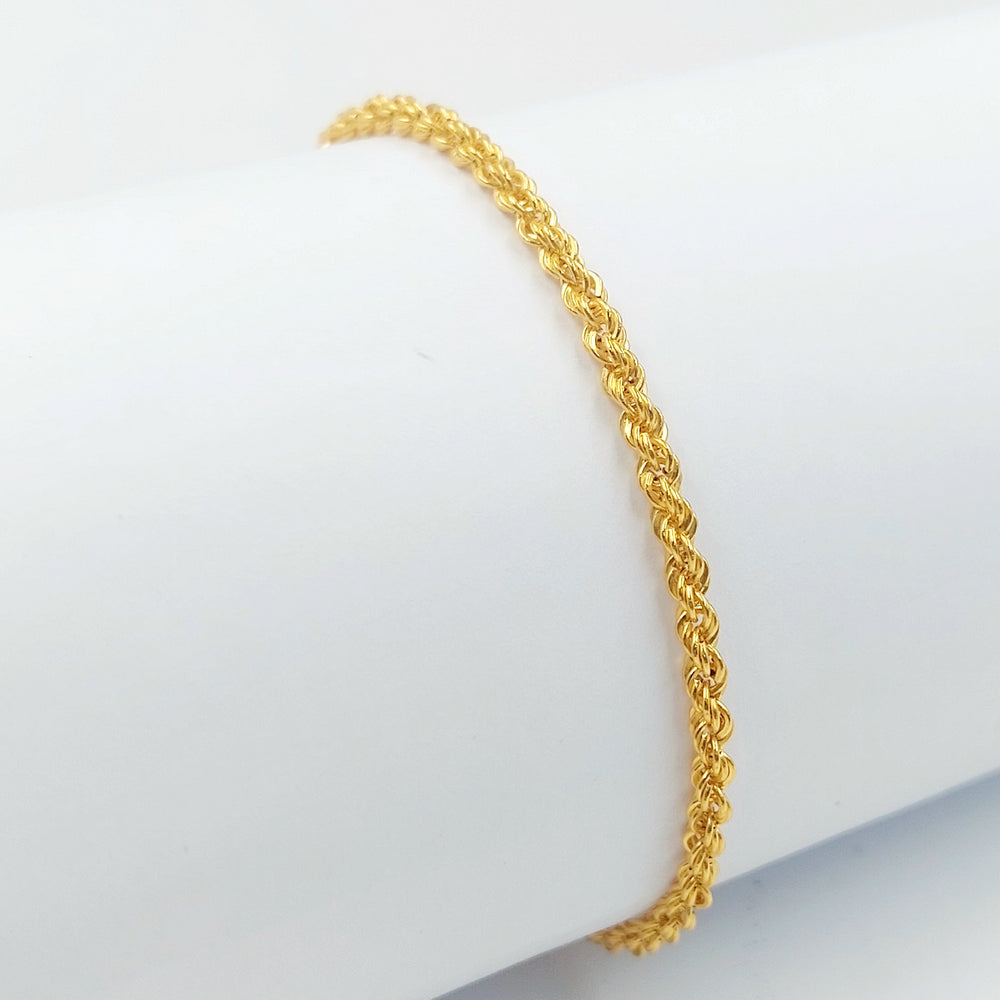 Light Rope Bracelet Made of 21K Gold by Saeed Jewelry 