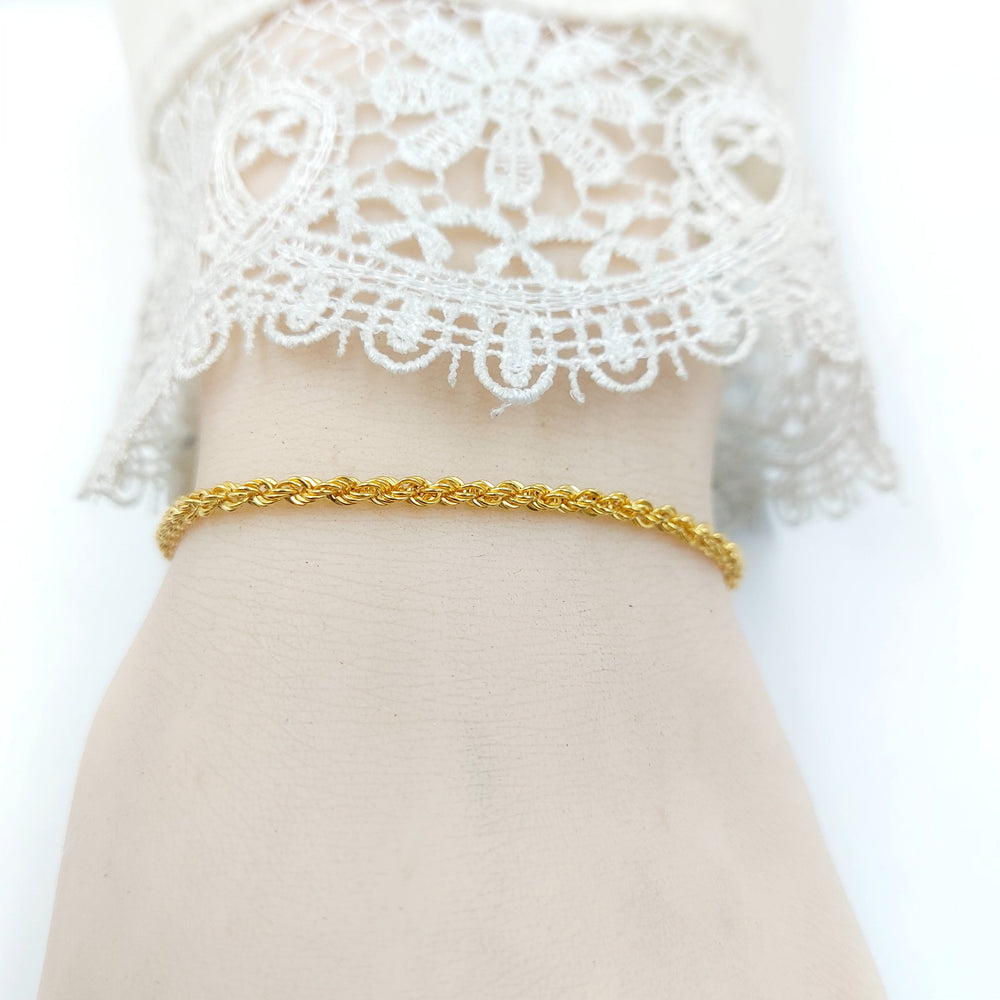 21K اسوارة جدل ناعم-مجوهرات الشيخ سعيد-Saeed Jewelry 