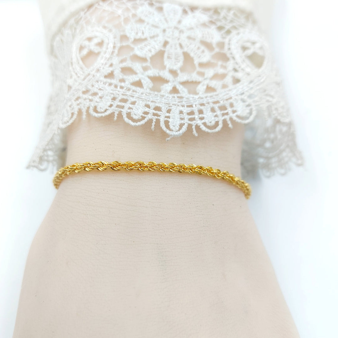 Light Rope Bracelet Made of 21K Gold by Saeed Jewelry 