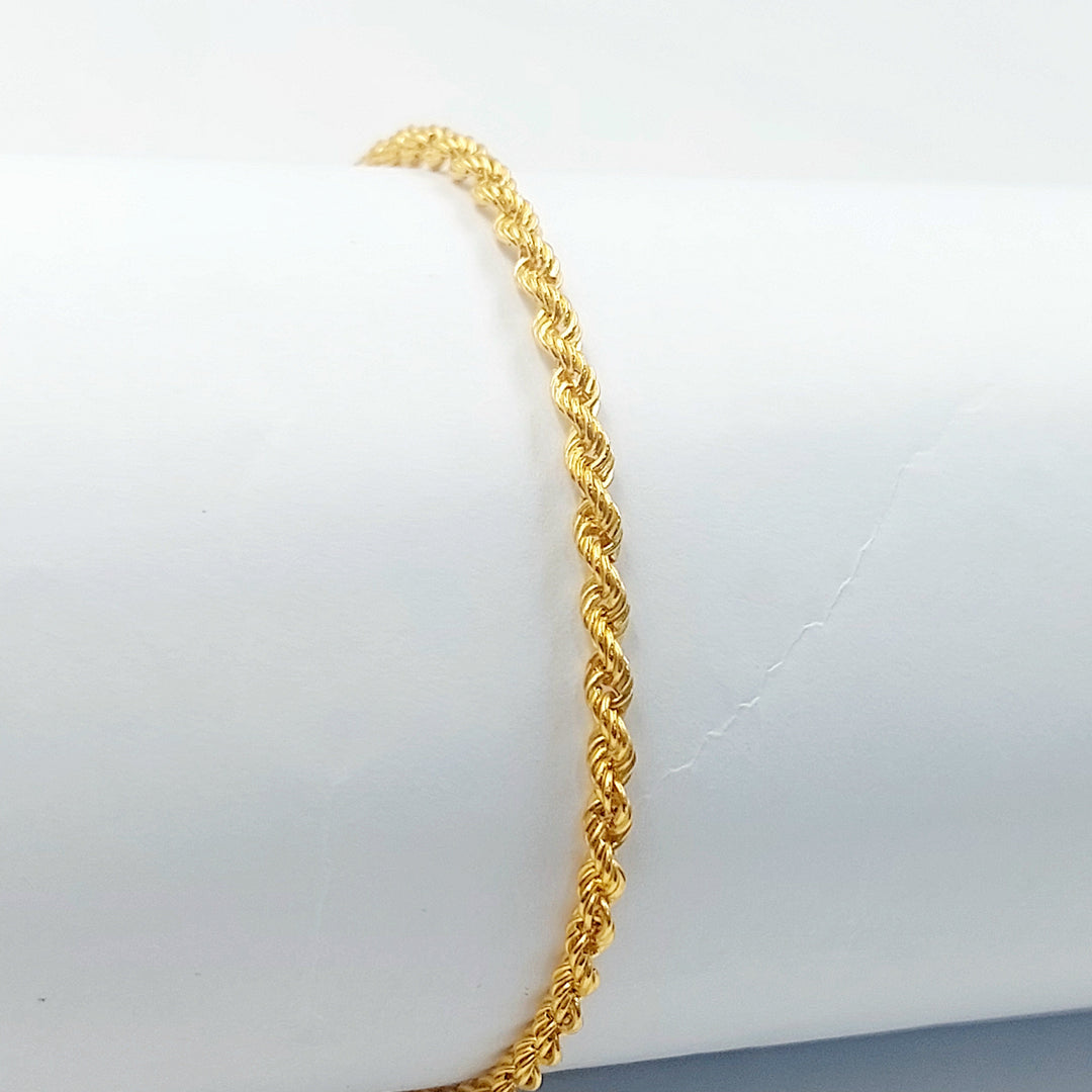 Light Rope Bracelet Made of 21K Gold by Saeed Jewelry 