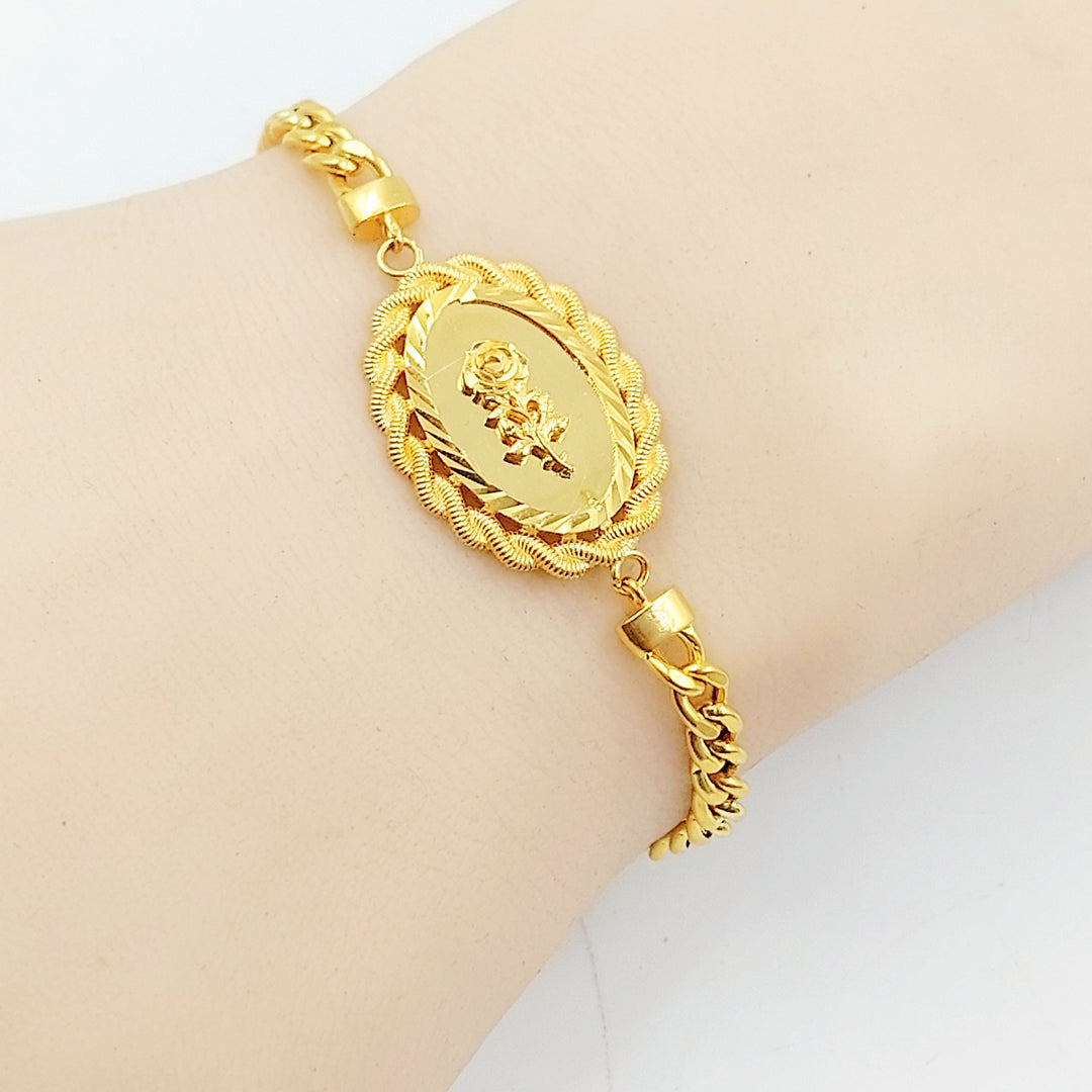 Ounce Bracelet Made of 21K Gold by Saeed Jewelry 