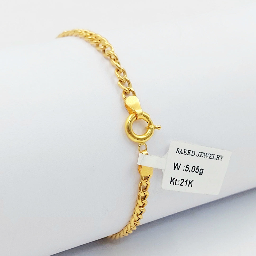 Ounce Bracelet Made of 21K Gold by Saeed Jewelry 