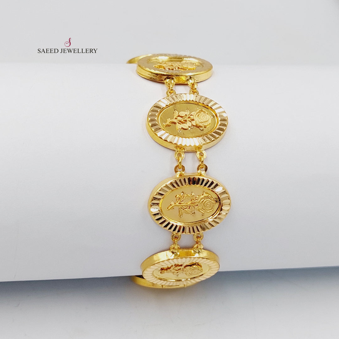 21K Gold Ounce Bracelet by Saeed Jewelry - Image 3