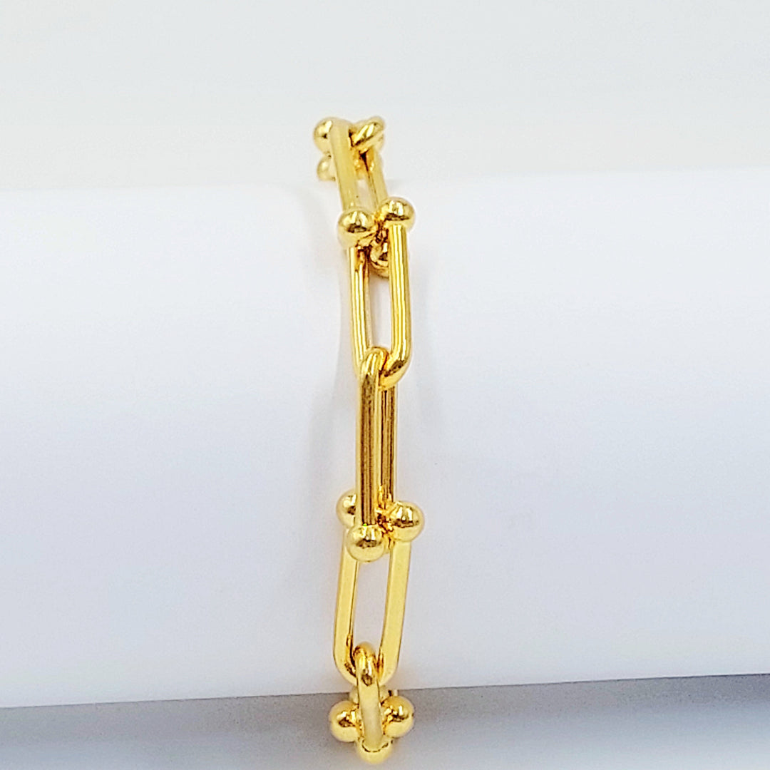Paperclip Bracelet Made of 21K Gold by Saeed Jewelry 