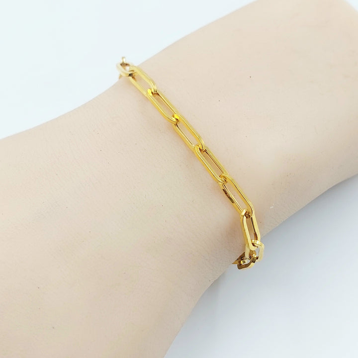 Paperclip Bracelet Made of 21K Gold by Saeed Jewelry 