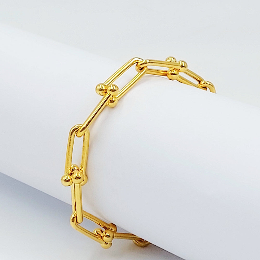 Paperclip Bracelet Made of 21K Gold by Saeed Jewelry 