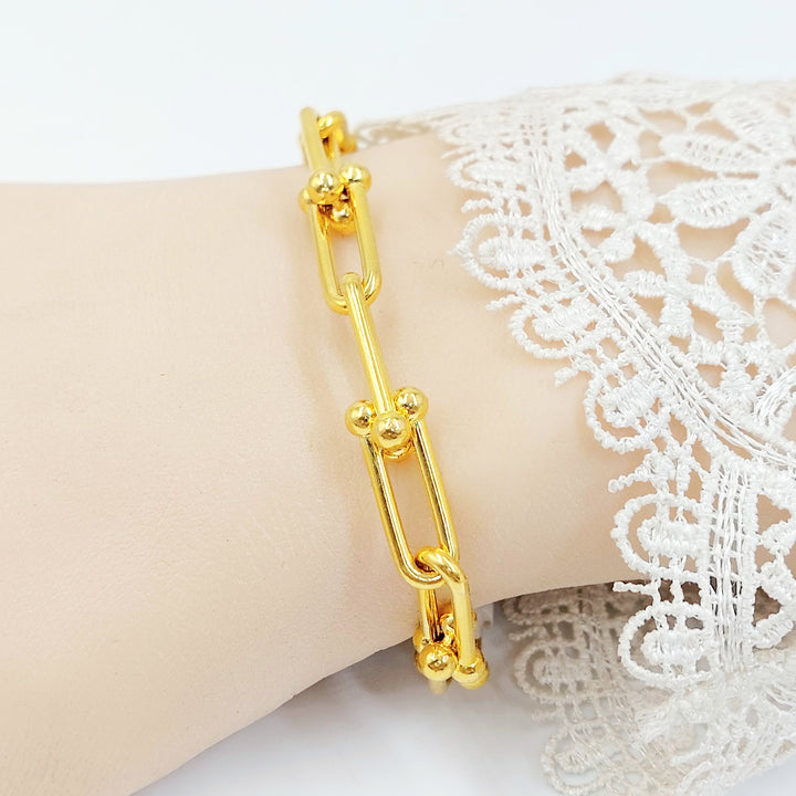 Paperclip Bracelet Made of 21K Gold by Saeed Jewelry 