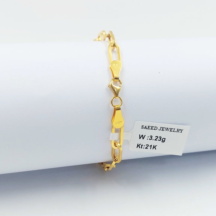 21K اسوارة بيبر كليب-مجوهرات الشيخ سعيد-Saeed Jewelry 
