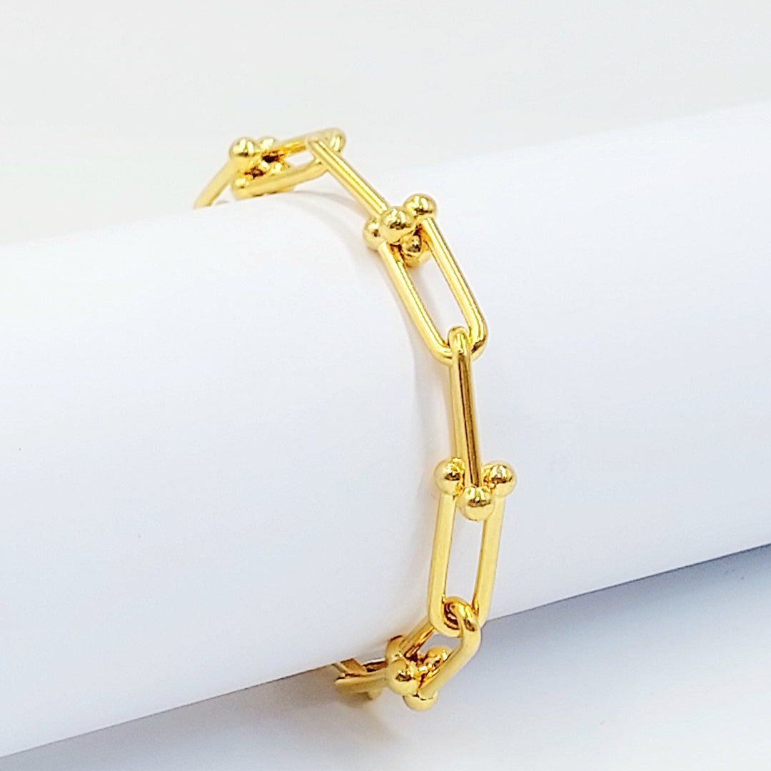 Paperclip Bracelet Made of 21K Gold by Saeed Jewelry 