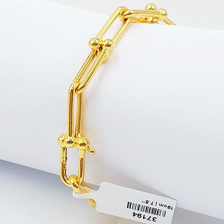 Paperclip Bracelet Made of 21K Gold by Saeed Jewelry 