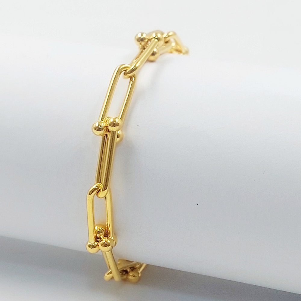 Paperclip Bracelet Made of 21K Gold by Saeed Jewelry 