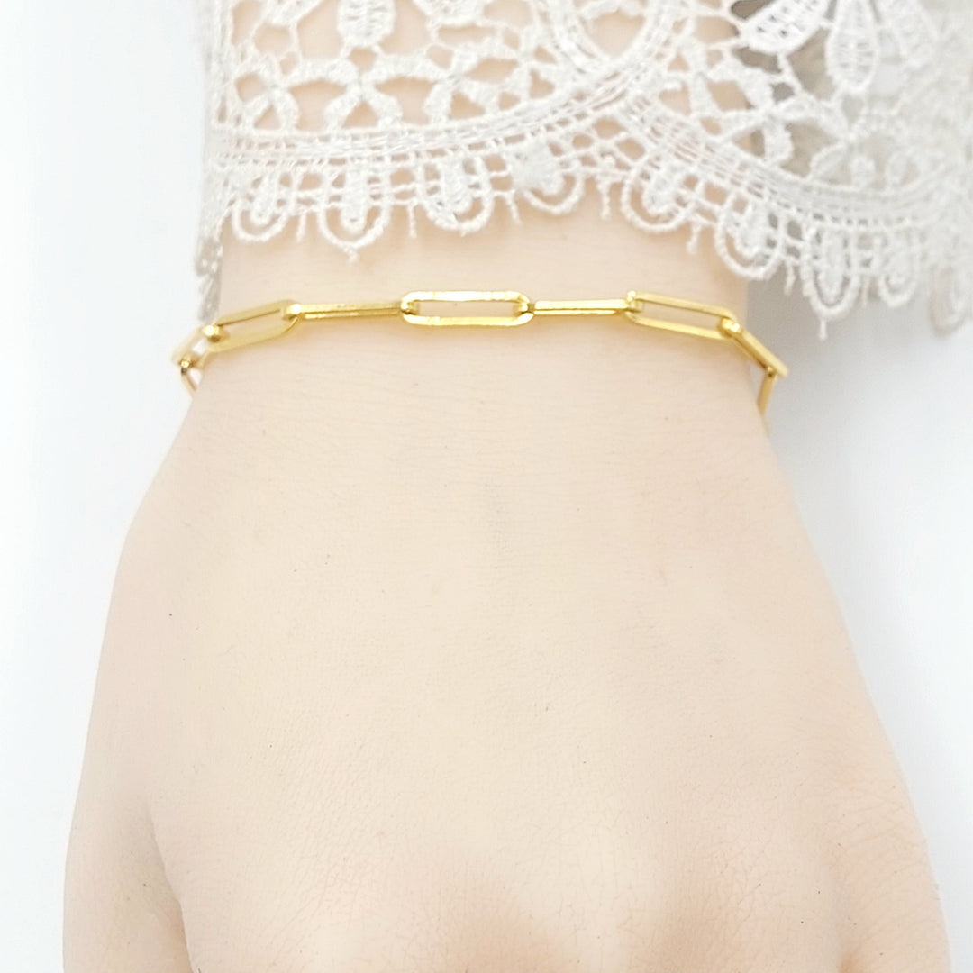 Paperclip Bracelet Made of 21K Gold by Saeed Jewelry 