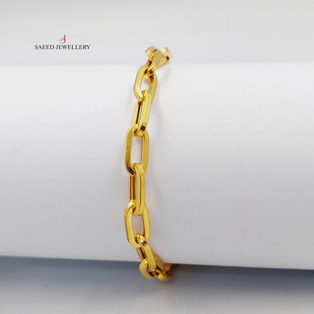 Paperclip Bracelet Made of 21K Gold by Saeed Jewelry 