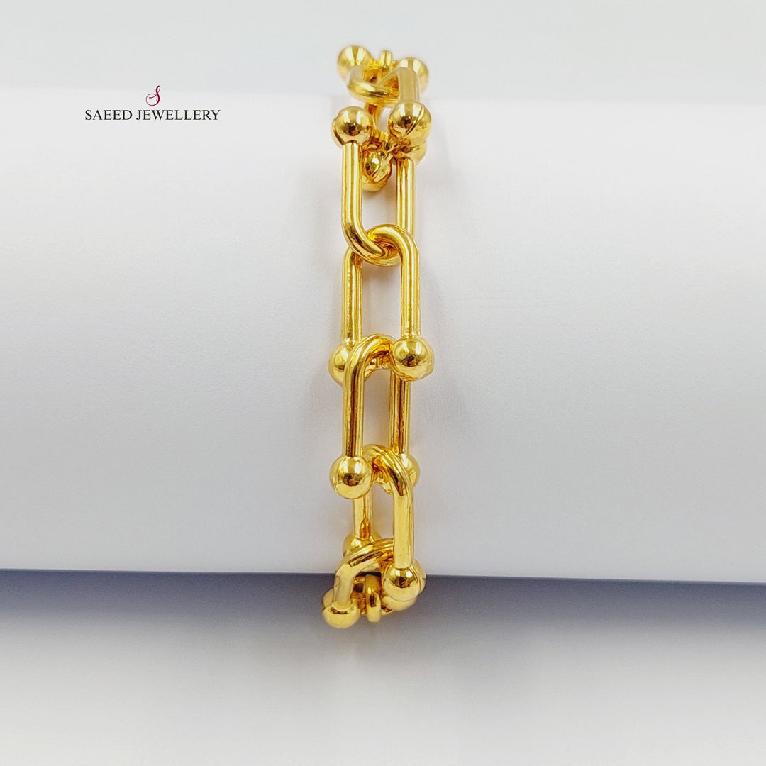 Paperclip Bracelet Made of 21K Gold by Saeed Jewelry 