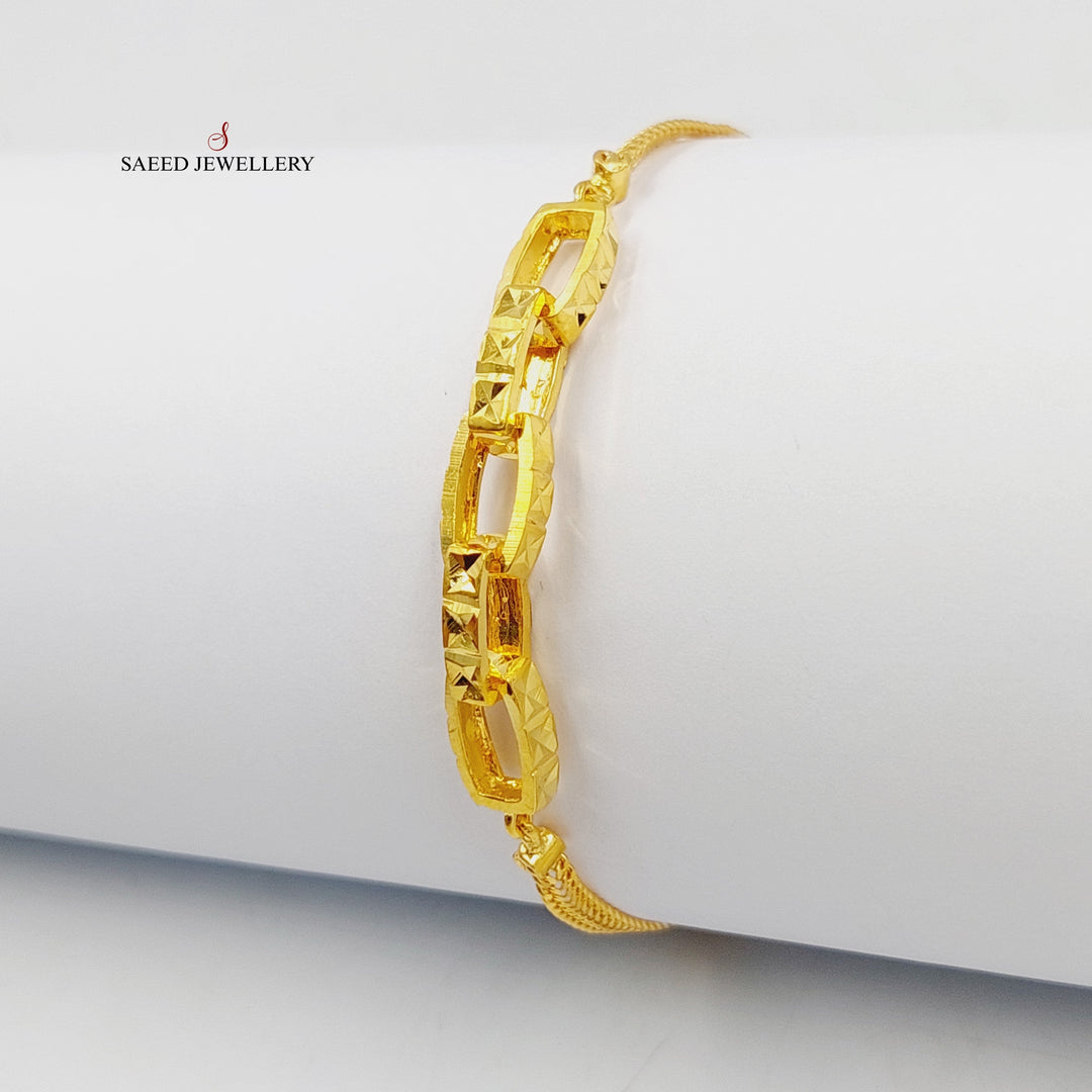 21K اسوارة بيبر كليب-مجوهرات الشيخ سعيد-Saeed Jewelry 
