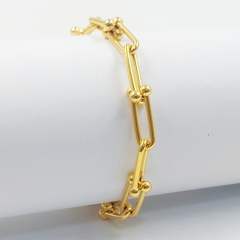 Paperclip Bracelet Made of 21K Gold by Saeed Jewelry 