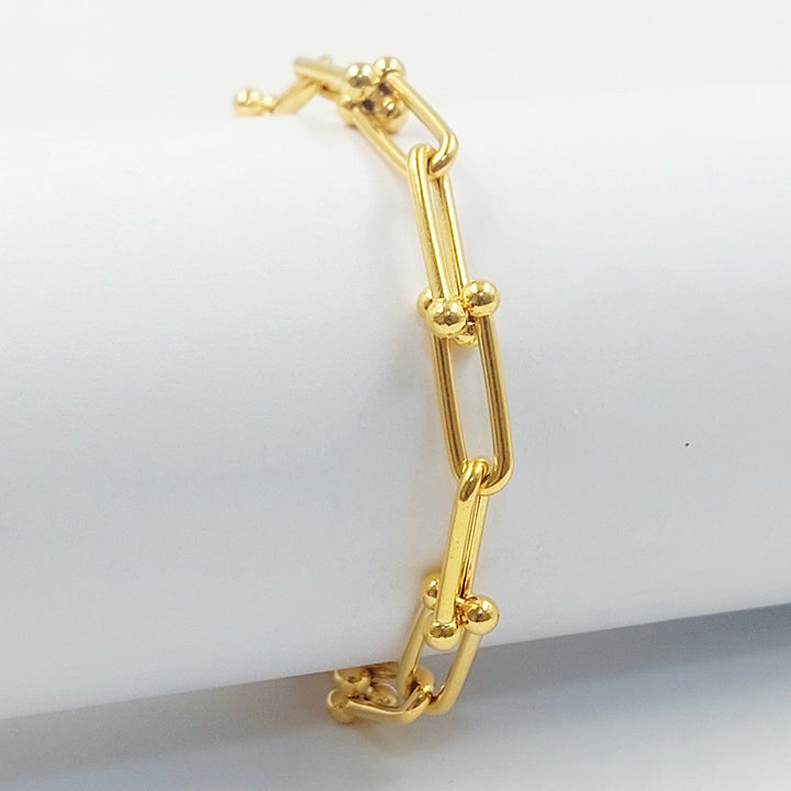 Paperclip Bracelet Made of 21K Gold by Saeed Jewelry 