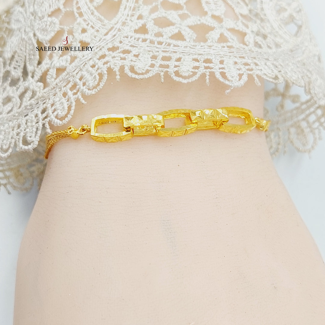 21K اسوارة بيبر كليب-مجوهرات الشيخ سعيد-Saeed Jewelry 