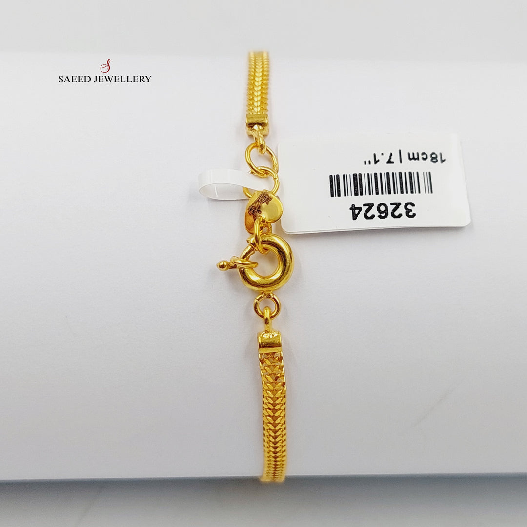 21K اسوارة بيبر كليب-مجوهرات الشيخ سعيد-Saeed Jewelry 