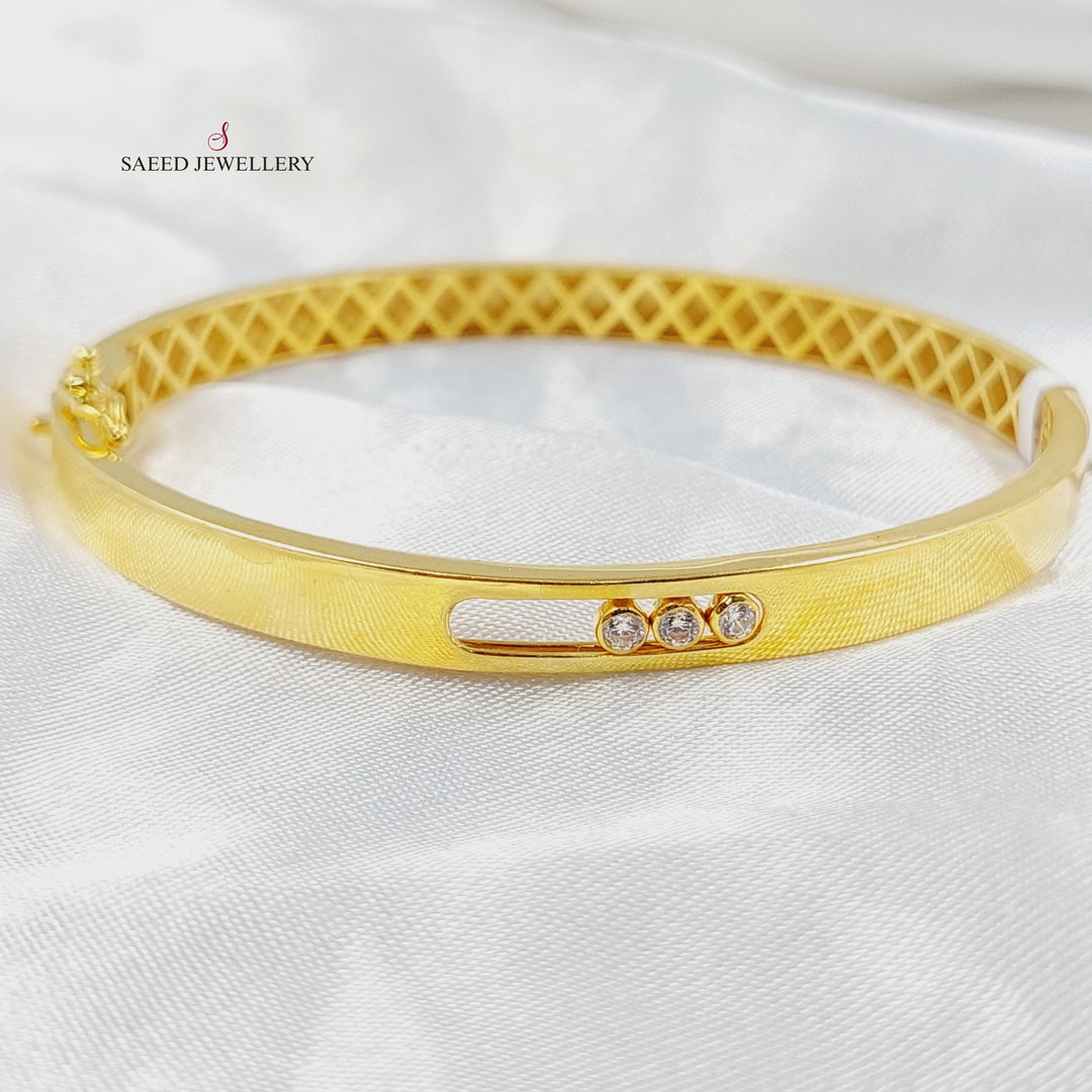 21K Gold Paperclip Bracelet by Saeed Jewelry - Image 10