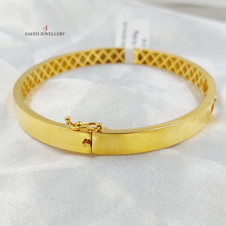 21K Gold Paperclip Bracelet by Saeed Jewelry - Image 9