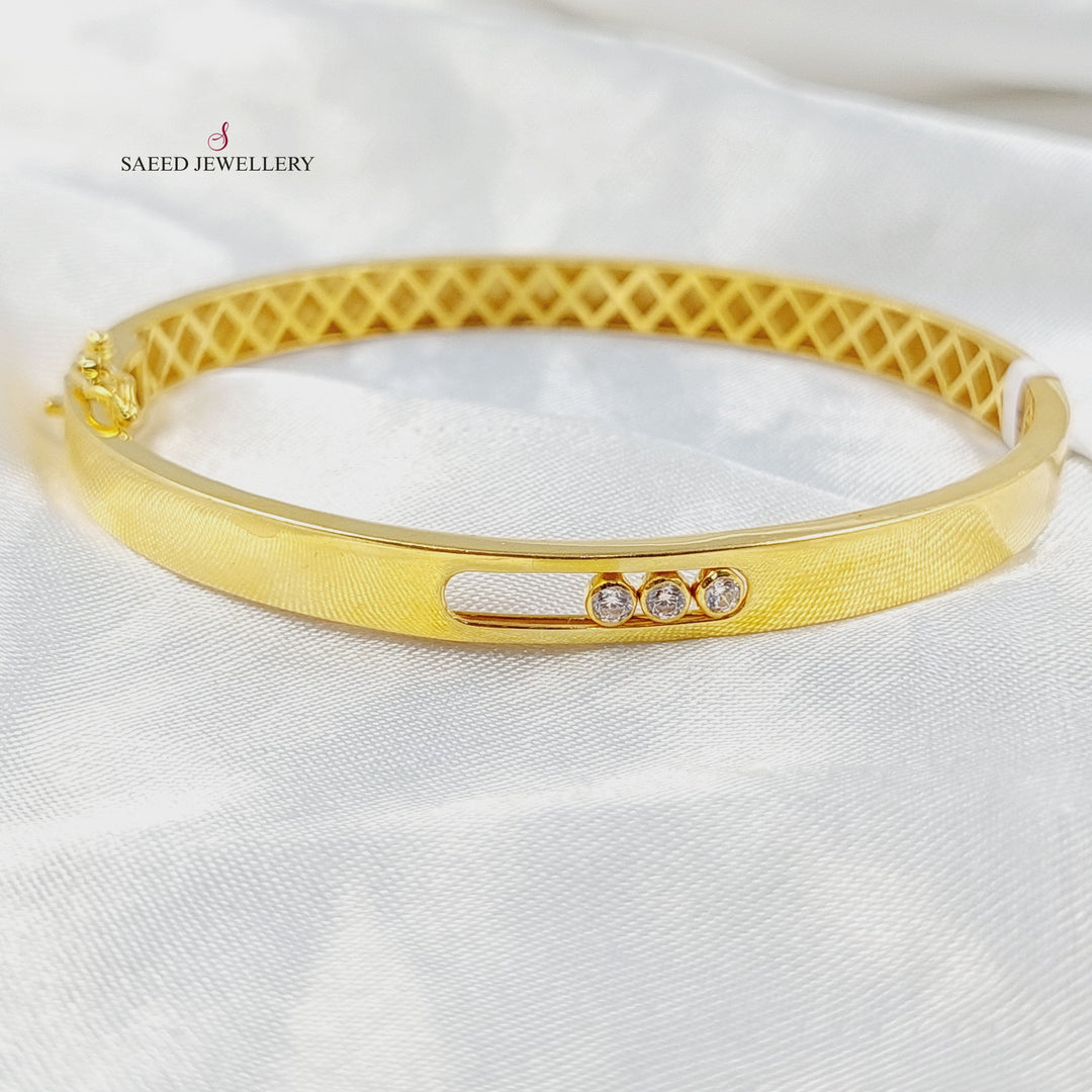 21K Gold Paperclip Bracelet by Saeed Jewelry - Image 1