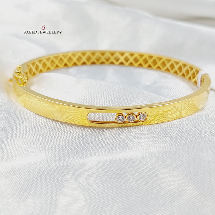 21K Gold Paperclip Bracelet by Saeed Jewelry - Image 4