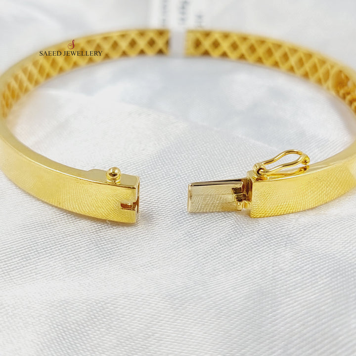 21K Gold Paperclip Bracelet by Saeed Jewelry - Image 5