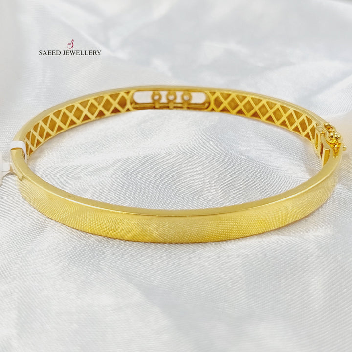 21K Gold Paperclip Bracelet by Saeed Jewelry - Image 11