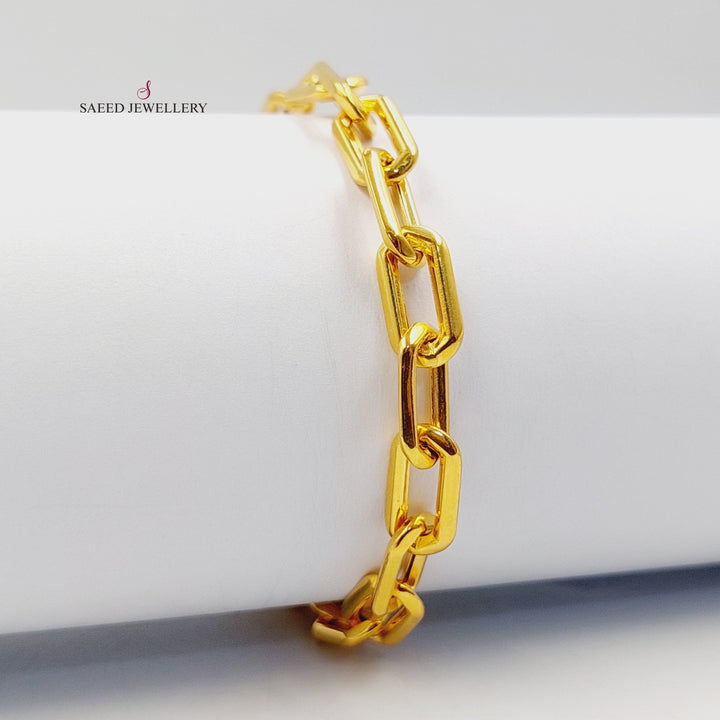 Paperclip Bracelet Made of 21K Gold by Saeed Jewelry 